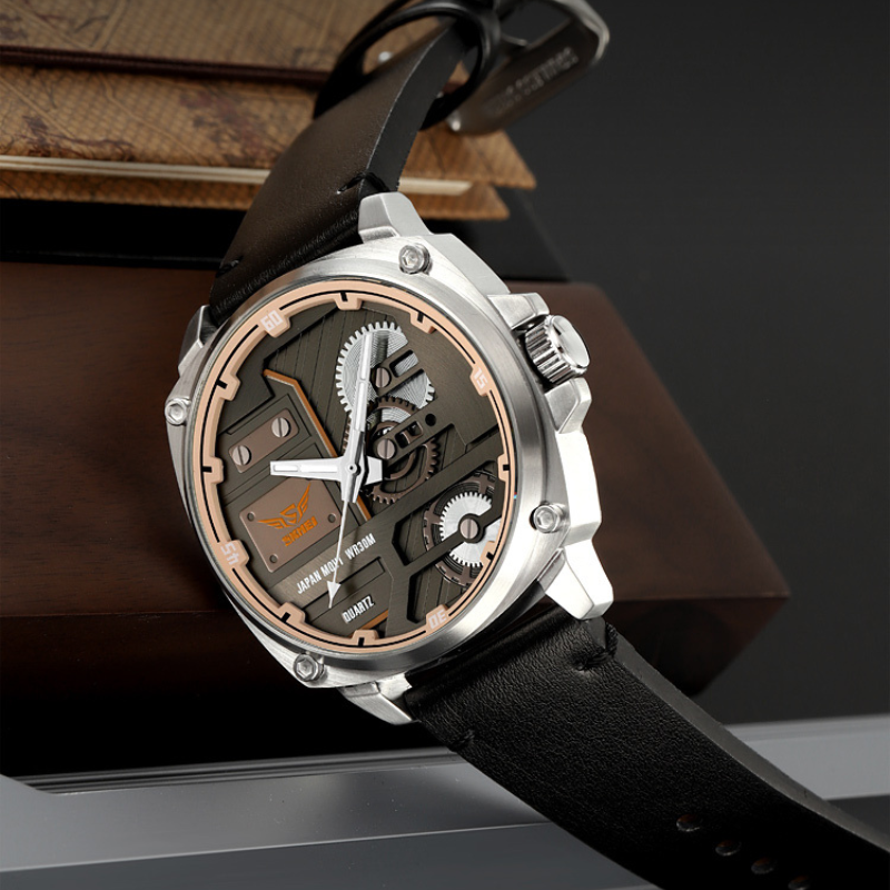 Quartz Leather Men's Watch