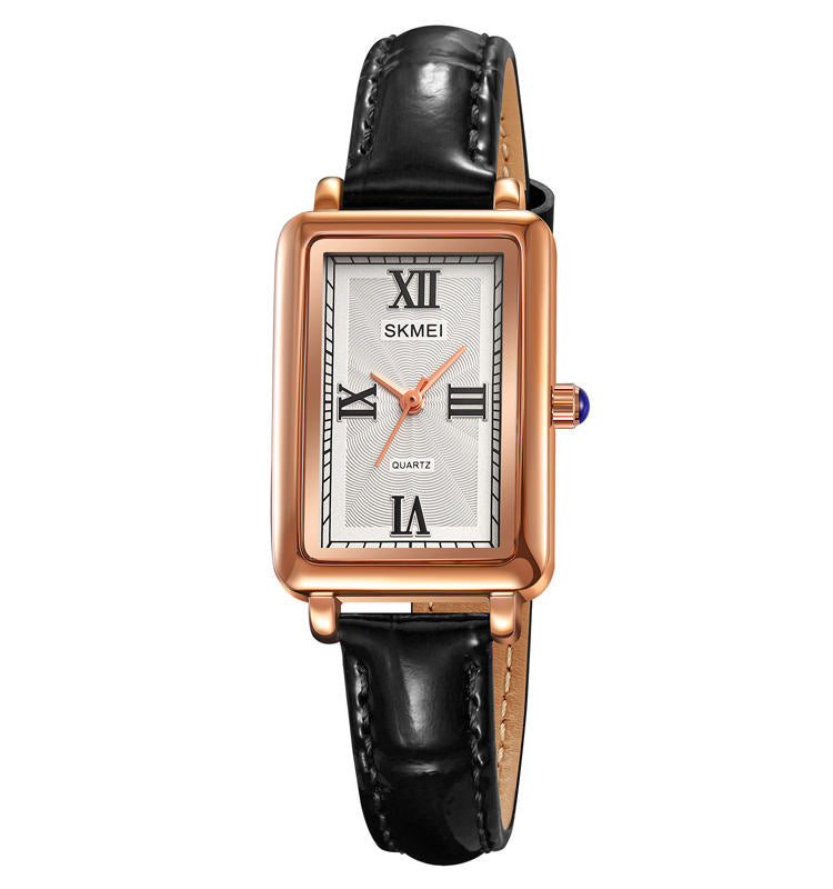 Leather-Strapped Casual Watch