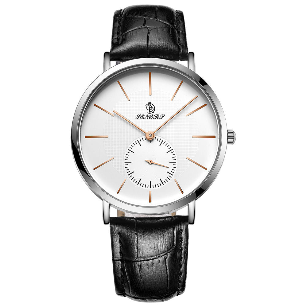 Minimalist Quartz Leather Strap Couple Watch