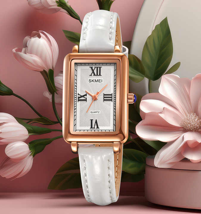 Leather-Strapped Casual Watch