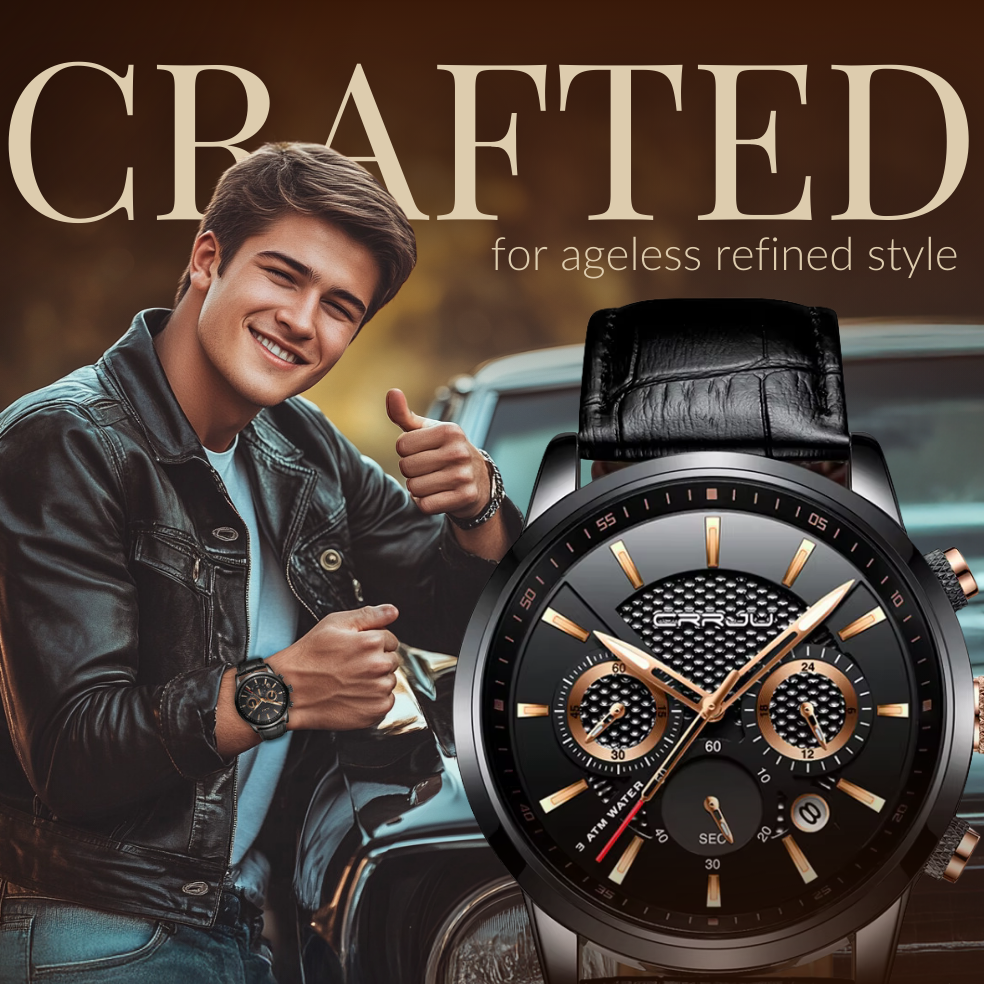 Fashionable Military Leather Watch