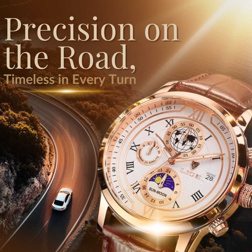 Premium Leather Band Chronograph Watch