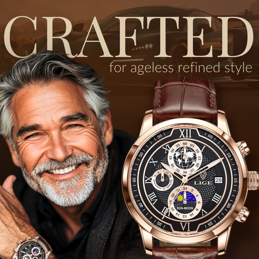 Premium Leather Band Chronograph Watch