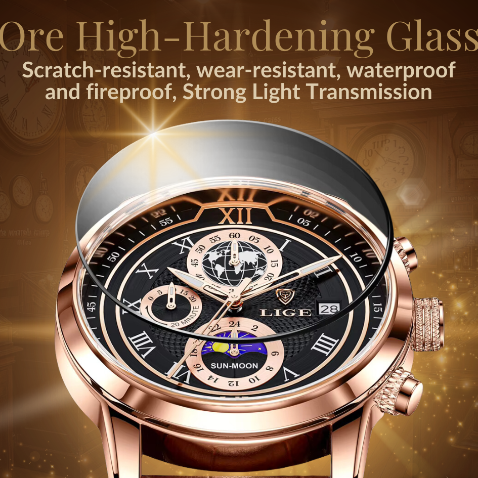 Premium Leather Band Chronograph Watch