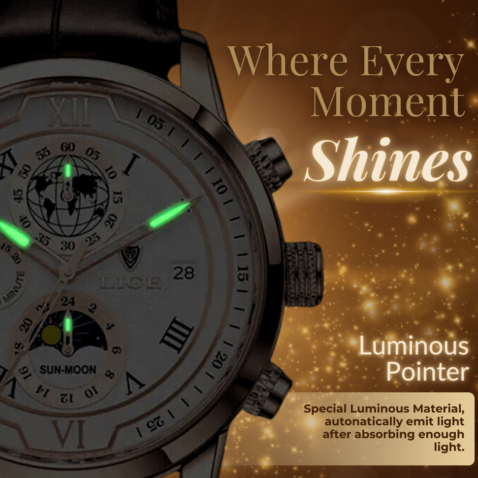 Premium Leather Band Chronograph Watch