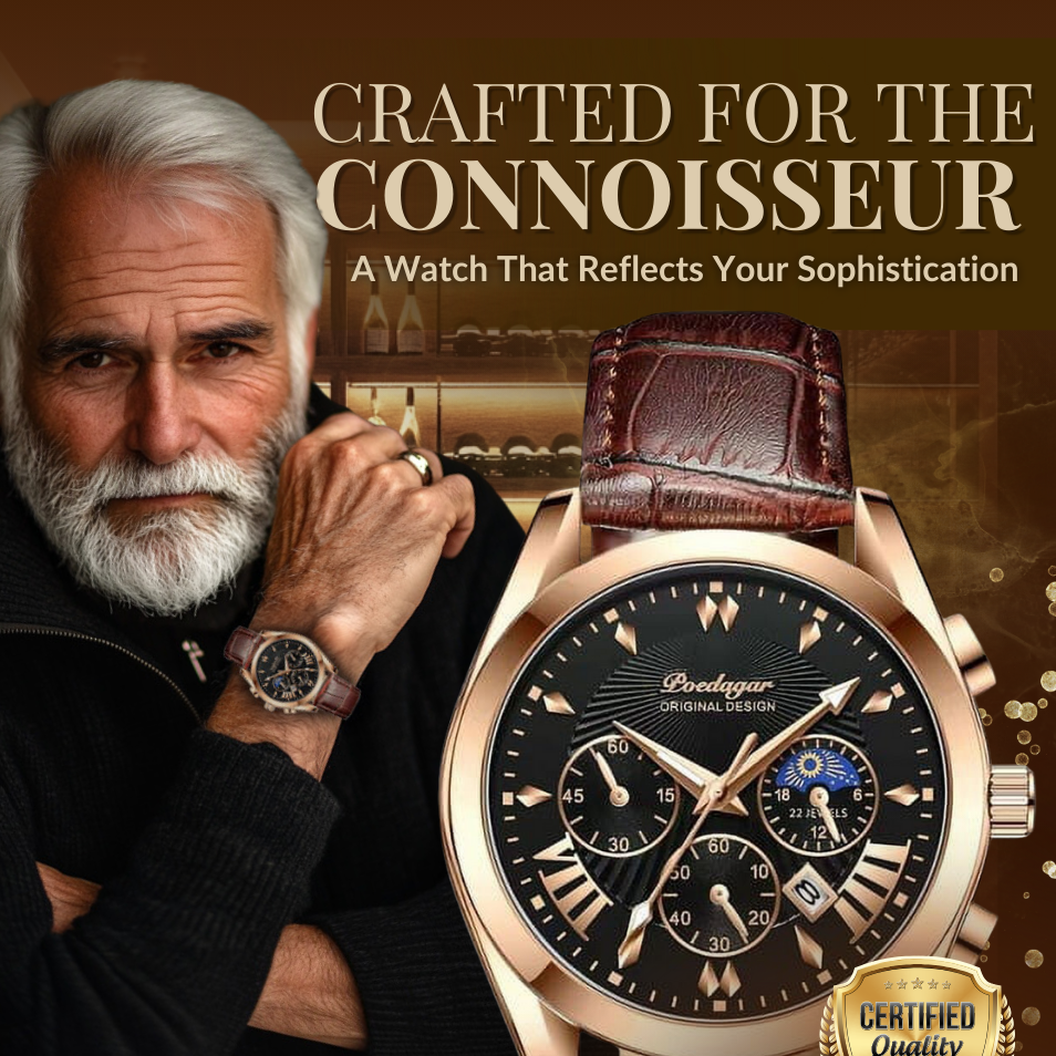 Sleek Leather Band Luxury Watch