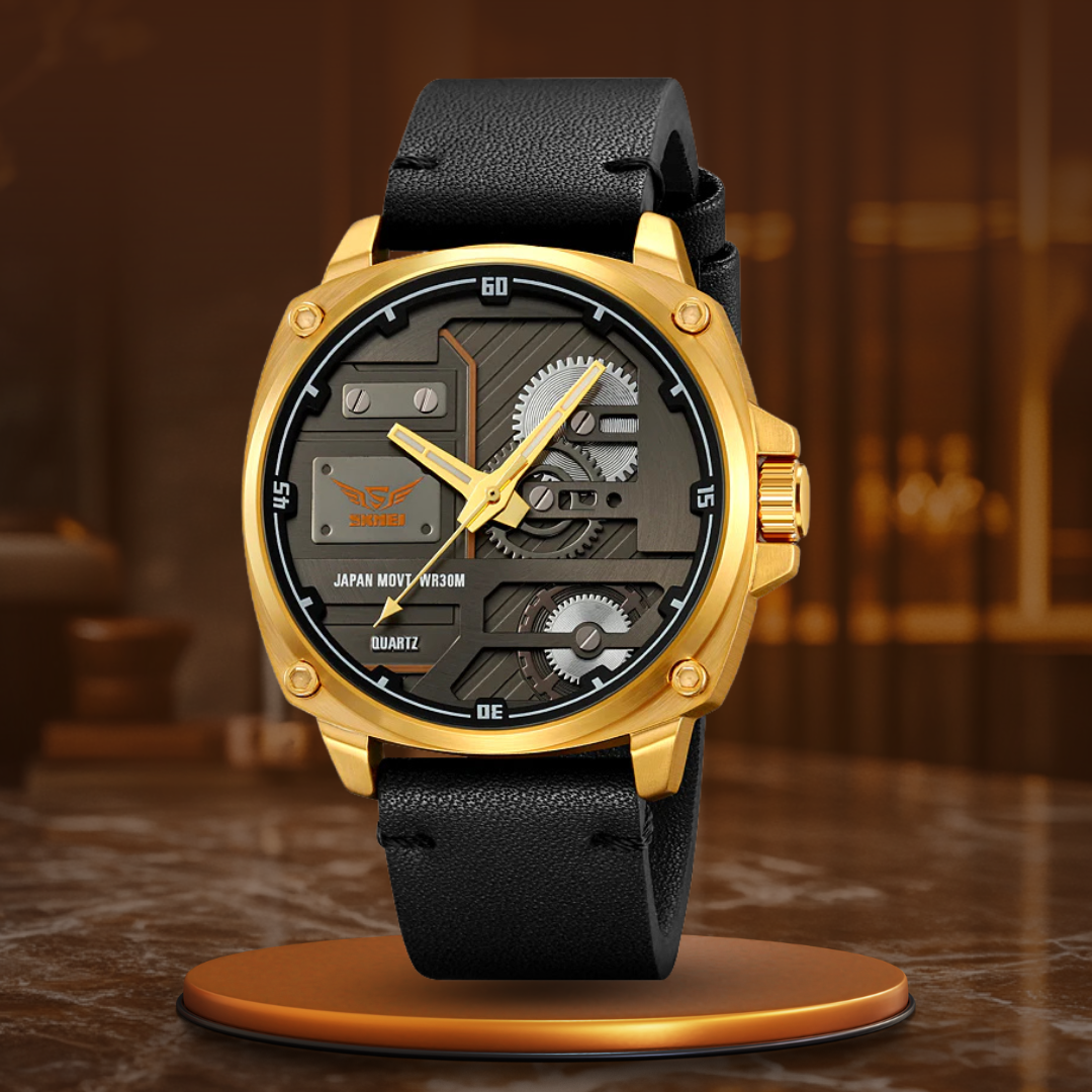 Quartz Leather Men's Watch
