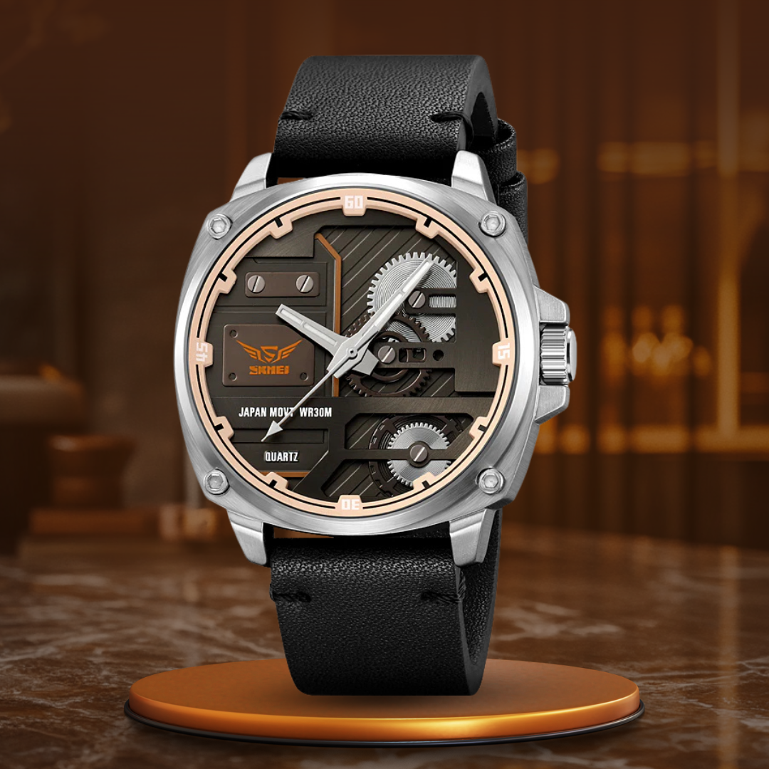 Quartz Leather Men's Watch