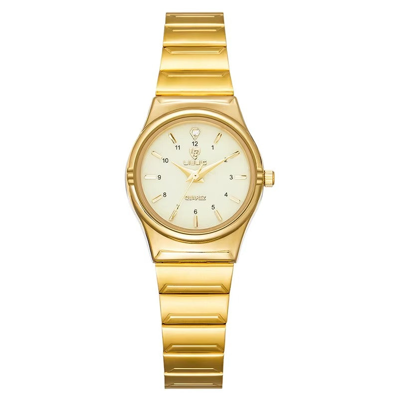 Classy Silver Toned Couple Wristwatch